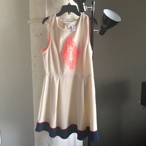 A-line Mini Dress w/ Neon Detail